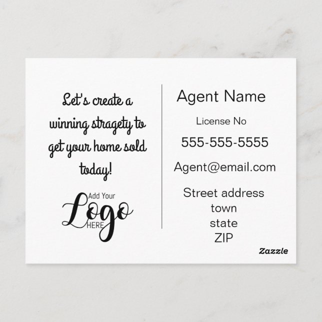 rolig fastighetsförmedling sniffa ut ditt nästa he vykort (Baksida)