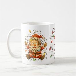Rolig Fastklämd Tomte Julmugg Kaffemugg