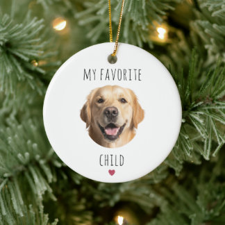 Rolig Favorit Pälsbarn Anpassad Hund Ansikte Julgransprydnad Keramik