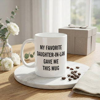 Rolig favorit svärdotter present kaffemugg