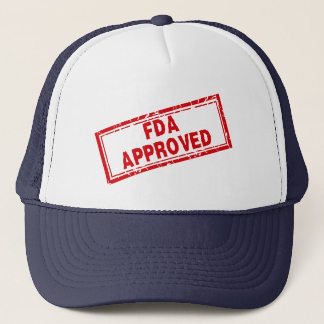 Rolig FDA-godkänd humor röd slitna stämpel Keps (Framsida)