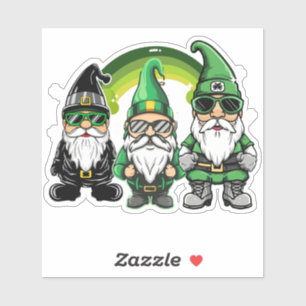 Rolig Fel Trädgård Humor Gnome Liv St Patricks St Klistermärken