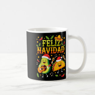 Rolig Feliz Navidad Avokado Tacos Mexikansk jul Kaffemugg