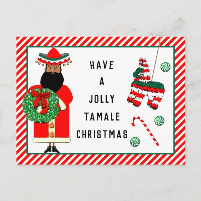 Rolig Feliz Navidad Semestervykort Helg Vykort (Framsida)