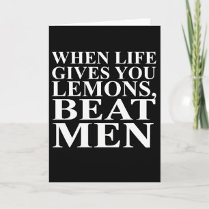 Rolig Feminist När Livet Ger Dig Citroner Slå Män Kort