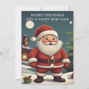 Rolig Festiv Jul Tomte God Jul Julkort
