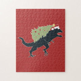 Rolig Festlig Dino Jul Pussel