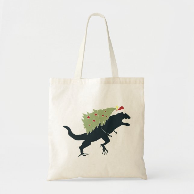 Rolig Festlig Dino Jul Tygkasse (Framsidan)