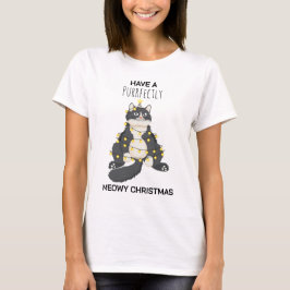 Rolig Festlig Julkatt Minimal Djurälskare T Shirt