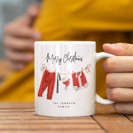 Rolig Festlig Julkläderslinje Kaffemugg