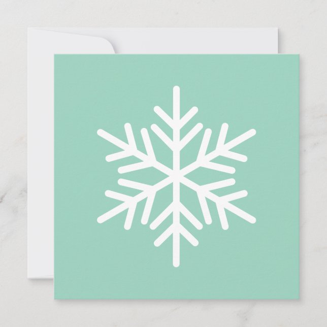 Rolig Festlig Nordisk Snöflinga På Modern Ljus Tea Julkort (Framsida)