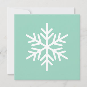Rolig Festlig Nordisk Snöflinga På Modern Ljus Tea Julkort