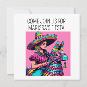 Rolig Festlig Rolig Fiesta Piñata Färgglad Popkons Kort