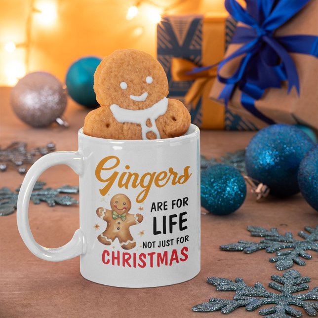 Rolig Festlig Skämt Gingers Foto Jul Kaffemugg (Skapare uppladdad)