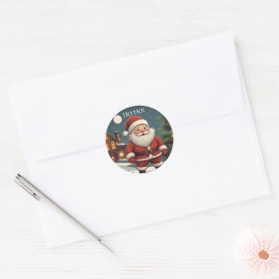 Rolig Festlig Tomte Ho Ho God Jul Klistermärke