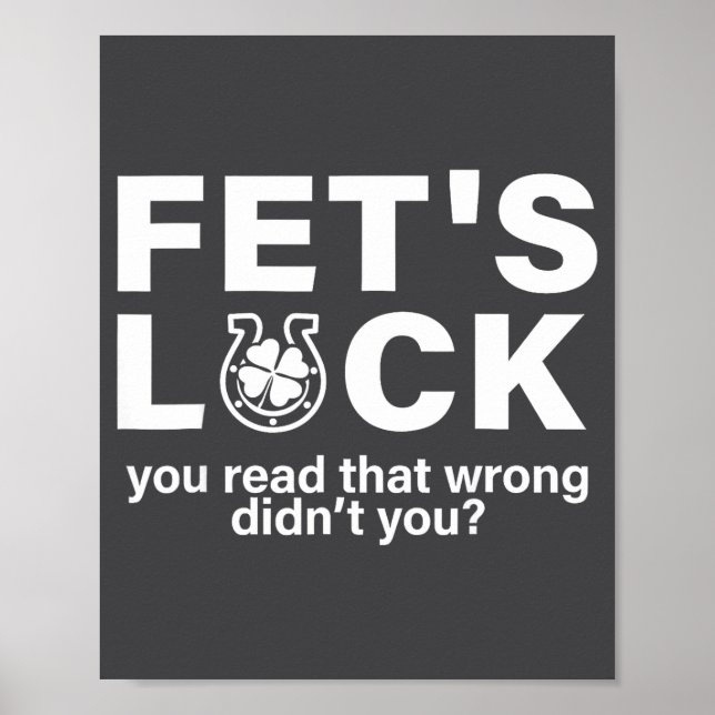 Rolig Fet's Tur St Patricks Irländska Poster (Framsidan)
