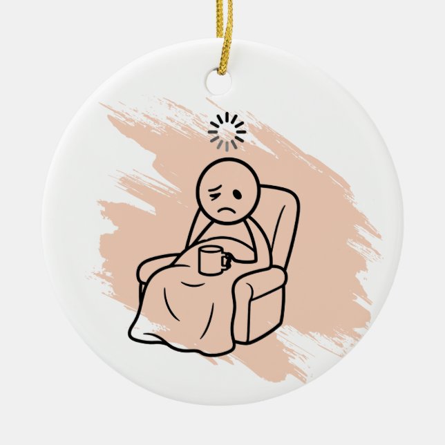 Rolig Fibromyalgi Anpassningsbar Buffrande Ornamen Julgransprydnad Keramik (Framsidan)