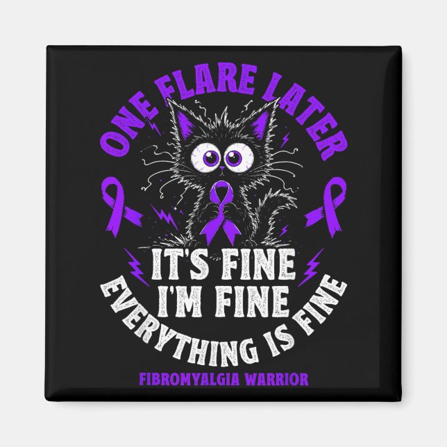 Rolig Fibromyalgia Krigare Flare Dag Magnet (Framsidan)