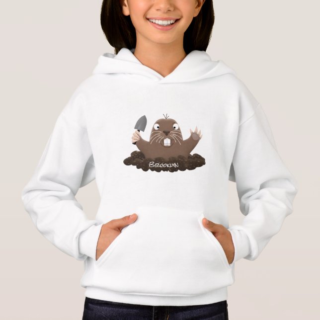 Rolig fickråtta som gräver serieillustration  t shirt (Framsida)