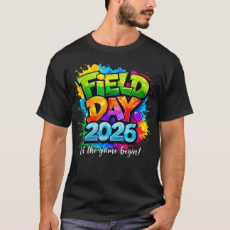 Rolig Field Day 2026 Låt Spelet Börja T Shirt