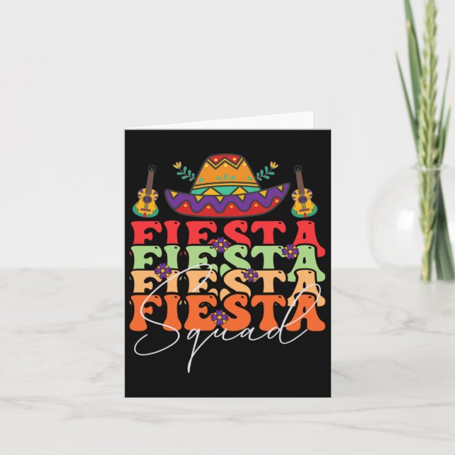 Rolig Fiesta-trupp Cinco De Mayo Mexikansk Fest Ci Kort (Framsida)