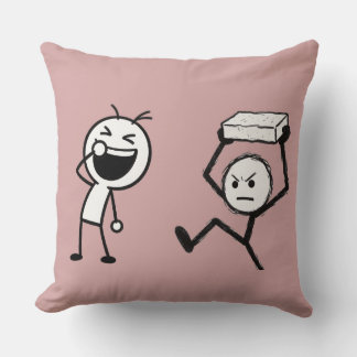 Rolig figur argument stickfigur kudde