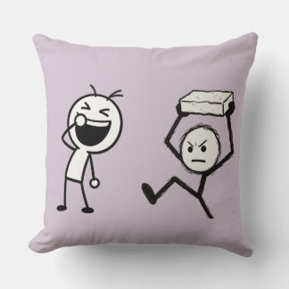 Rolig figur argument stickfigur kudde