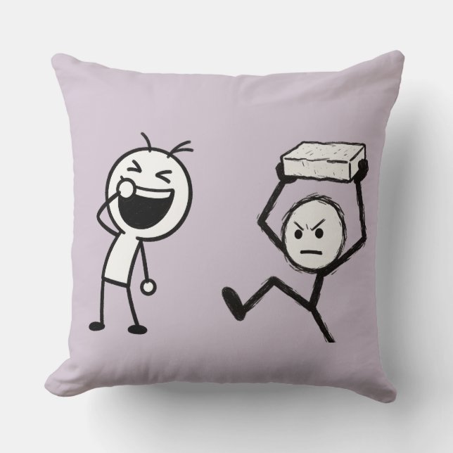 Rolig figur argument stickfigur  kudde (Framsida)