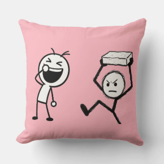 Rolig figur argument stickfigur kudde