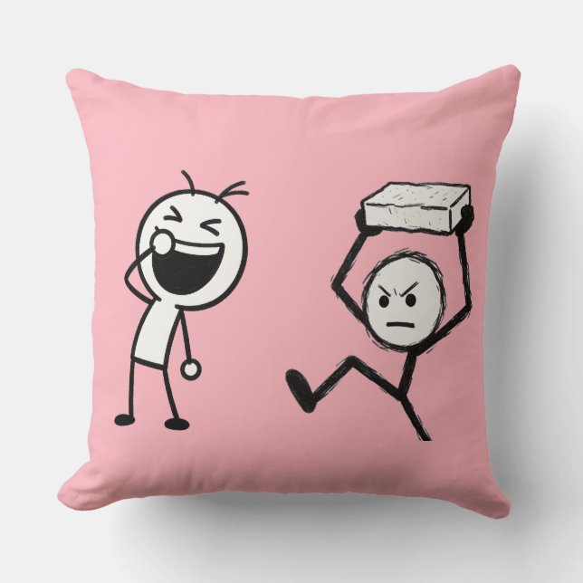 Rolig figur argument stickfigur  kudde (Framsida)