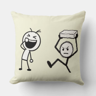Rolig figur argument stickfigur kudde