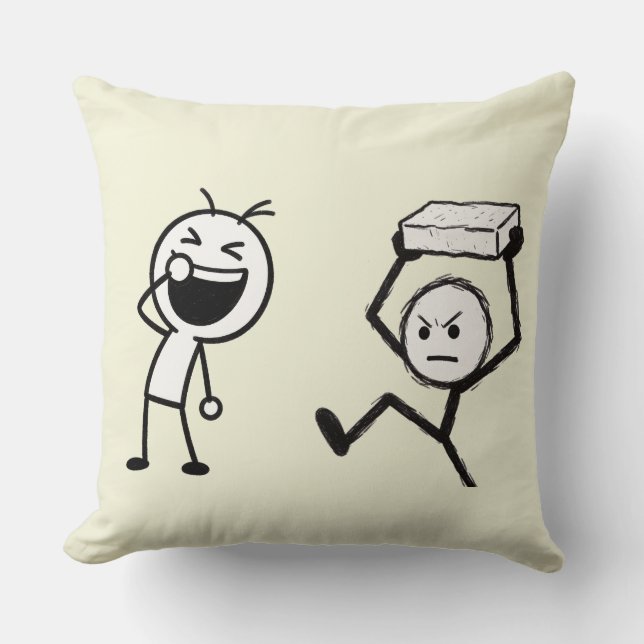 Rolig figur argument stickfigur  kudde (Framsida)