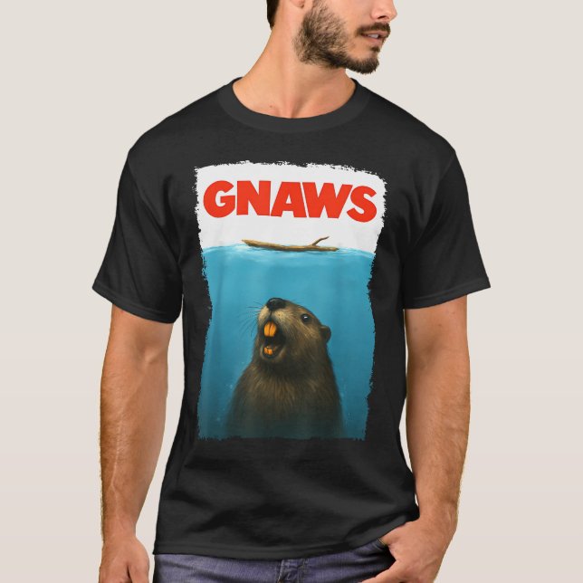 Rolig filmparodi Gnaws T Shirt (Framsida)