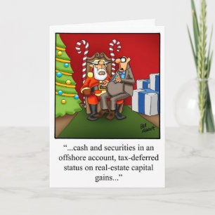 Rolig finansiell humor julkort helgkort