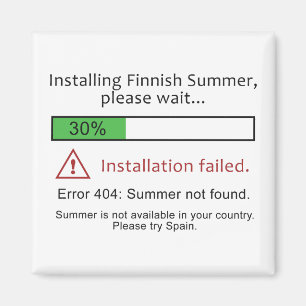 Rolig finlandssvensk sommarmagnet magnet