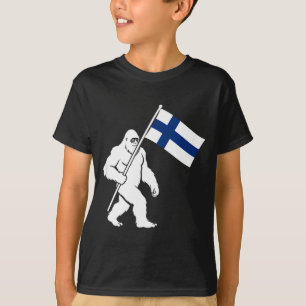 Rolig finsk Bigfoot Sasquatch bärande Finland T Shirt
