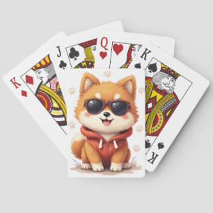 Rolig finsk lapphund Kawaii Hund Casinokort