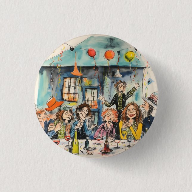 Rolig, firande illustration knapp (Framsida)