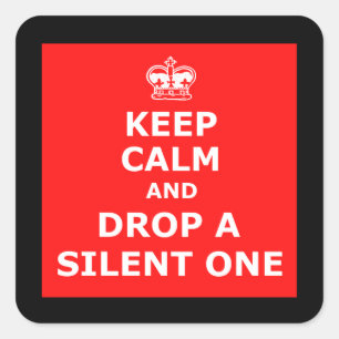 Rolig fis fyrkantigt klistermärke