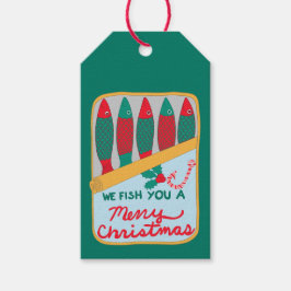 Rolig Fisch jul Presentetikett