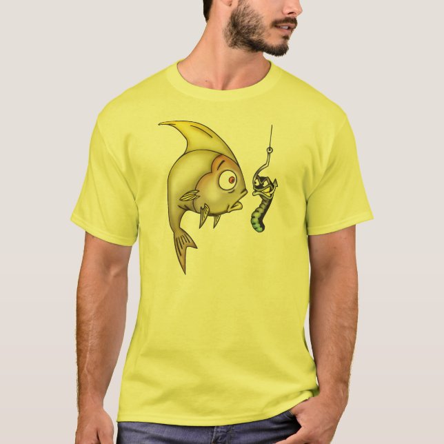 Rolig fisk och mask tee (Framsida)
