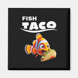 Rolig Fisk Taco T-shirt! Taco Älskare Cinco De May Magnet