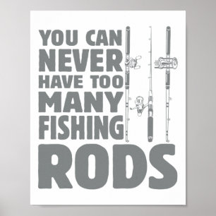 Rolig fiskare fiskespön design fiskeälskare poster