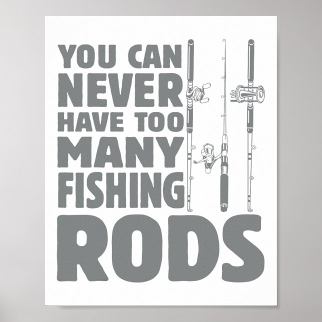 Rolig fiskare fiskespön design fiskeälskare poster (Framsidan)