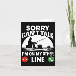 Rolig Fiskare För Fars Dag Fiskande Pappa  Kort