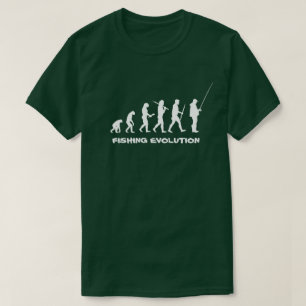 Rolig fiskare för fiskeevolution tee shirt