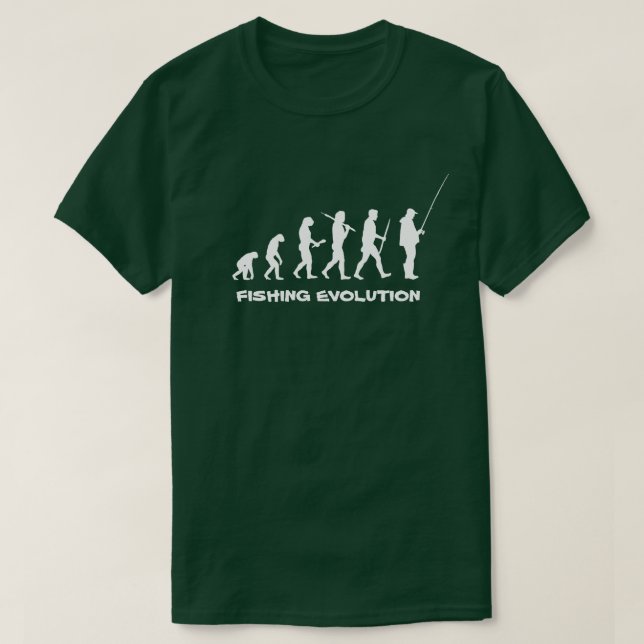 Rolig fiskare för fiskeevolution tee shirt (Design framsida)