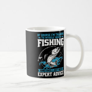 Rolig Fiskare Naturligtvis Pratar Jag Med Mig Själ Kaffemugg