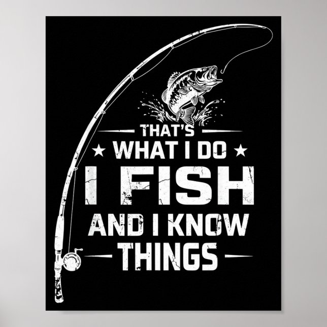 Rolig fiskcitat det är vad fiskar vet poster (Framsidan)