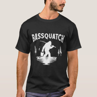 Rolig fiske Bassquatch present T Shirt
